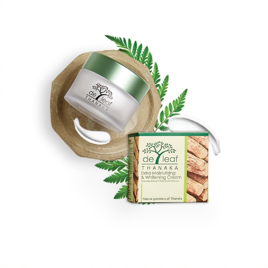 De Leaf Thanaka  Extra Moisturizing  & Whitening Cream